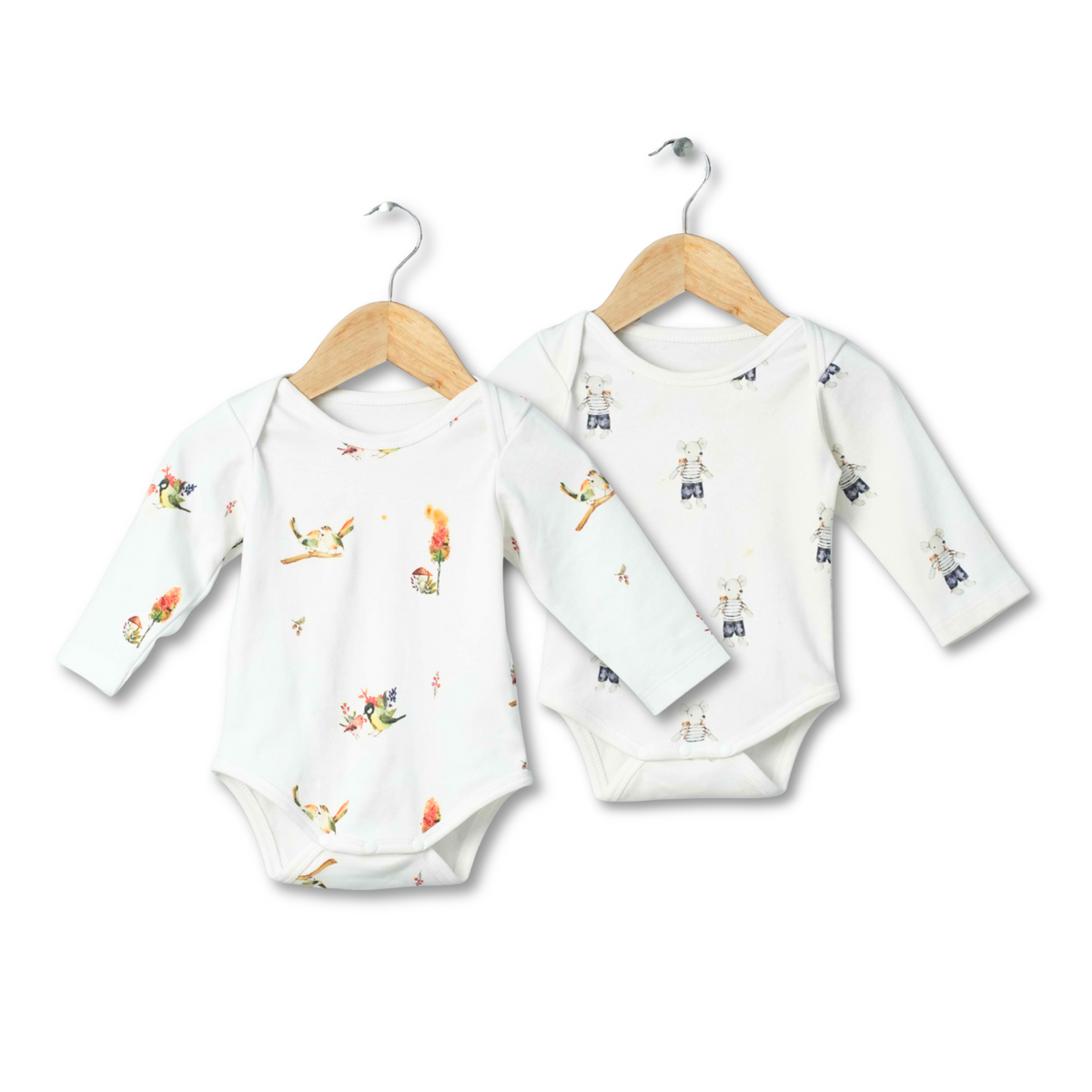 Organic Cotton Long Sleeve Bodysuit (Pack of 2)