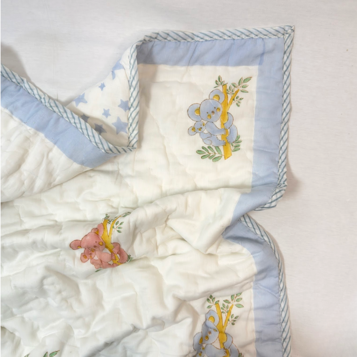 Mulmul 5-Pc Cot Bedding Set (Quilt) - Koala