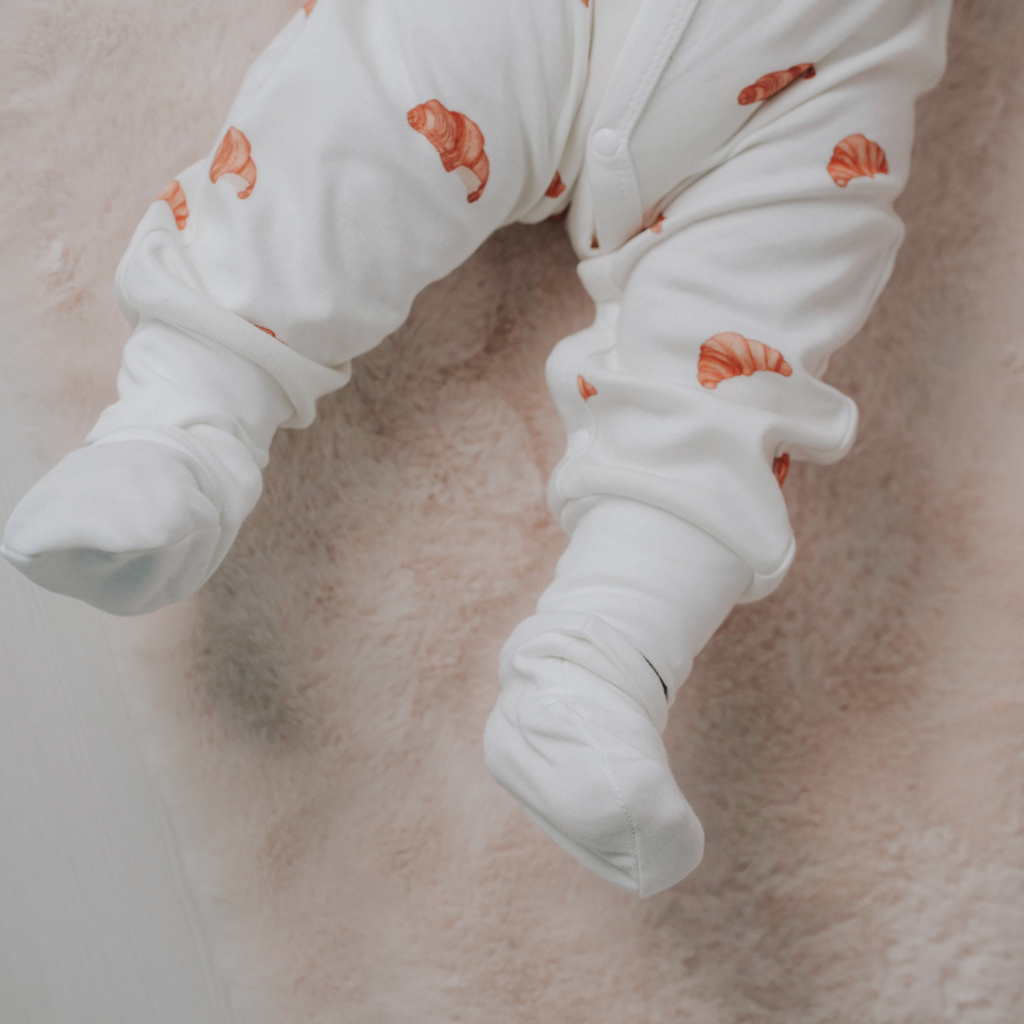 Organic Cotton Classic Romper - Croissant Candy