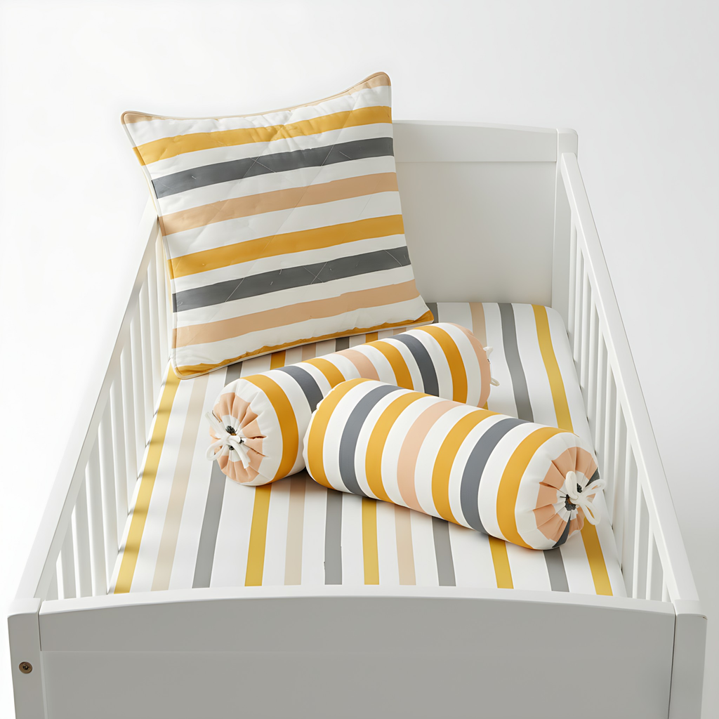 Organic Cotton 4-Pc Mini Cot Set - Soft Rainbow