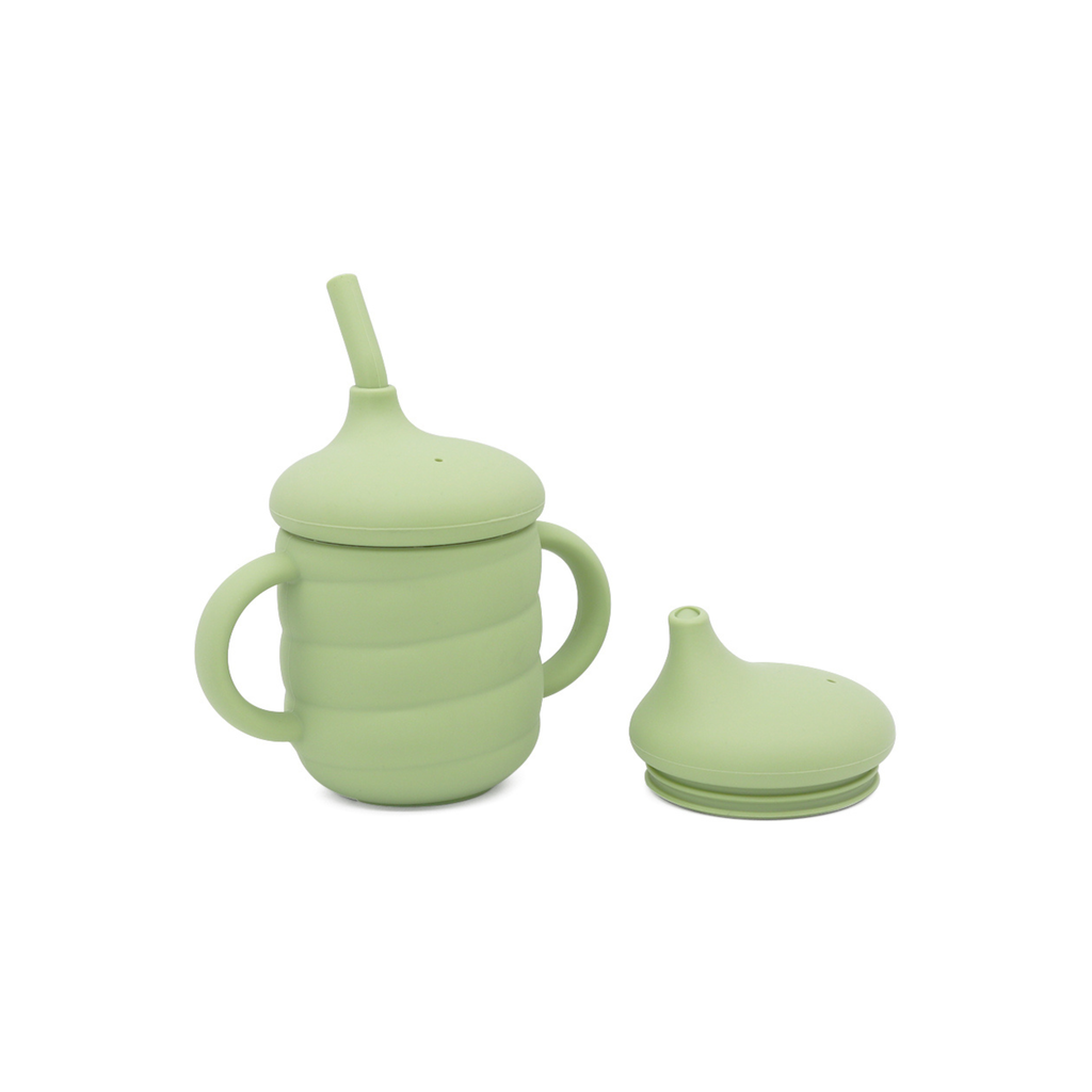 Silicone Training Cup + Straw