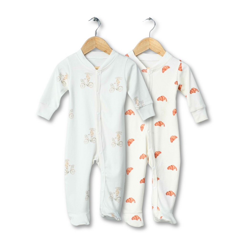 Organic Cotton Footed Onesie (Pack of 2)