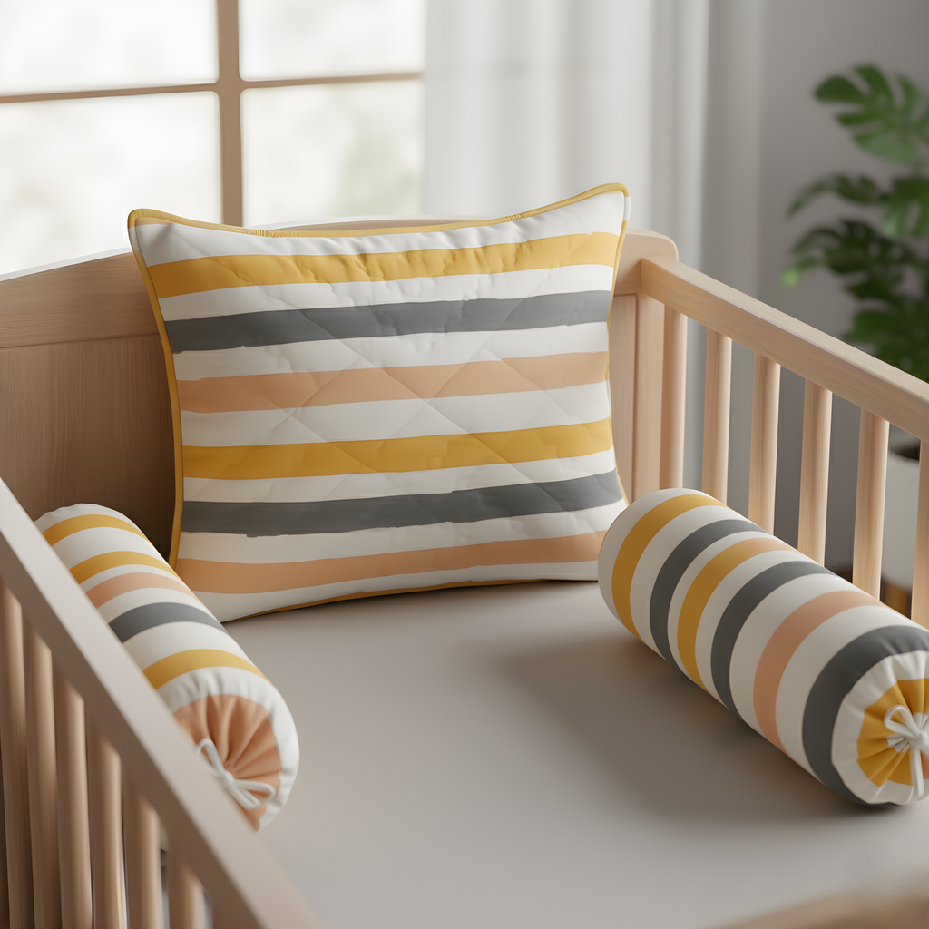 Organic Cotton 4-Pc Mini Cot Set - Soft Rainbow