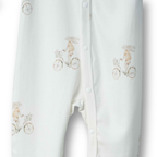 Organic Cotton Footed Onesie - Bunny Bloom