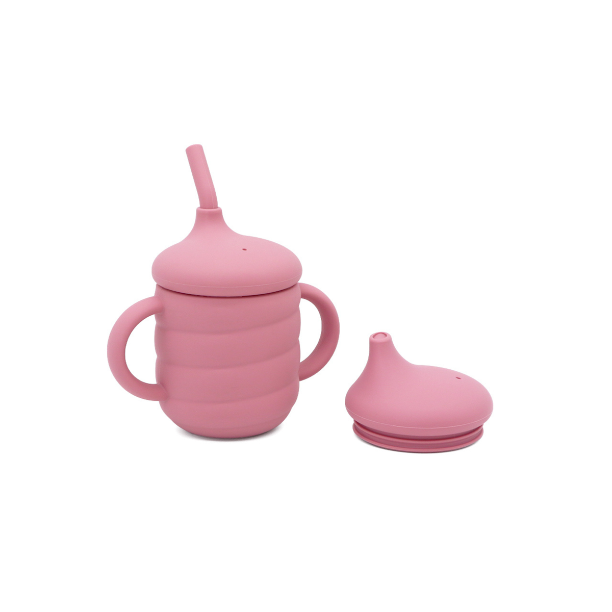 Silicone Training Cup + Straw