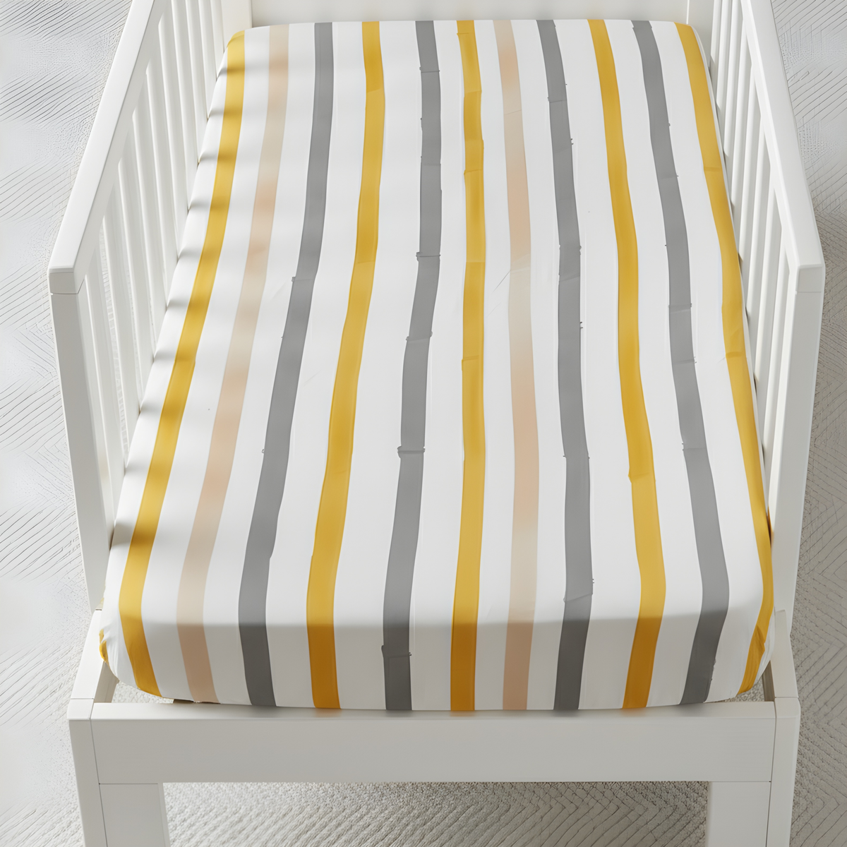 Mulmul 5-Pc Cot Bedding Set (Dohar) - Soft Rainbow