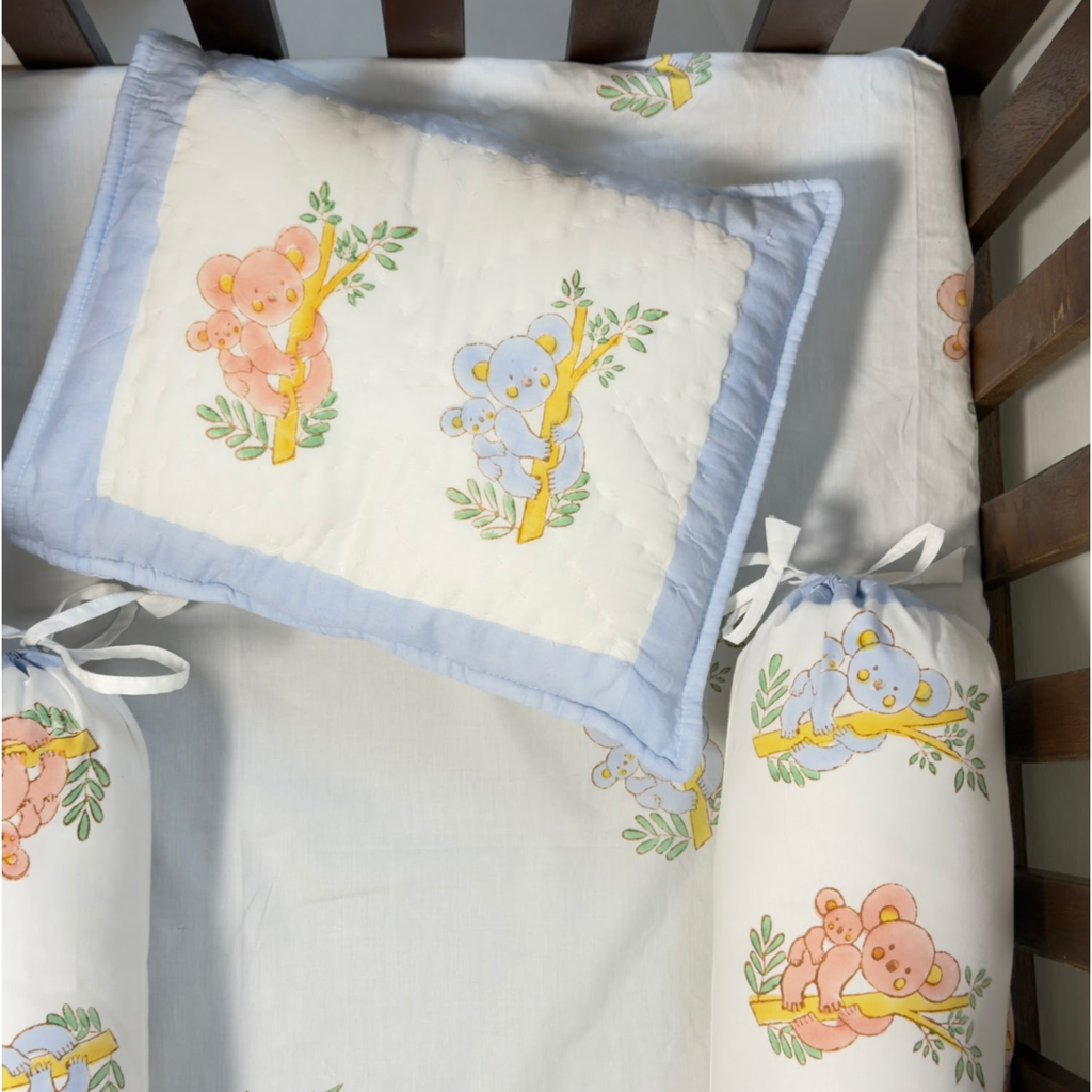 Organic Cotton 4-Pc Mini Cot Set - Koala