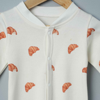 Organic Cotton Classic Romper - Croissant Candy