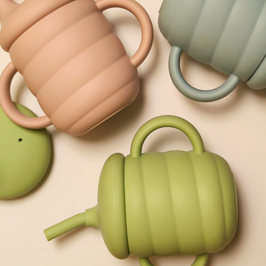Silicone Training Cup + Straw