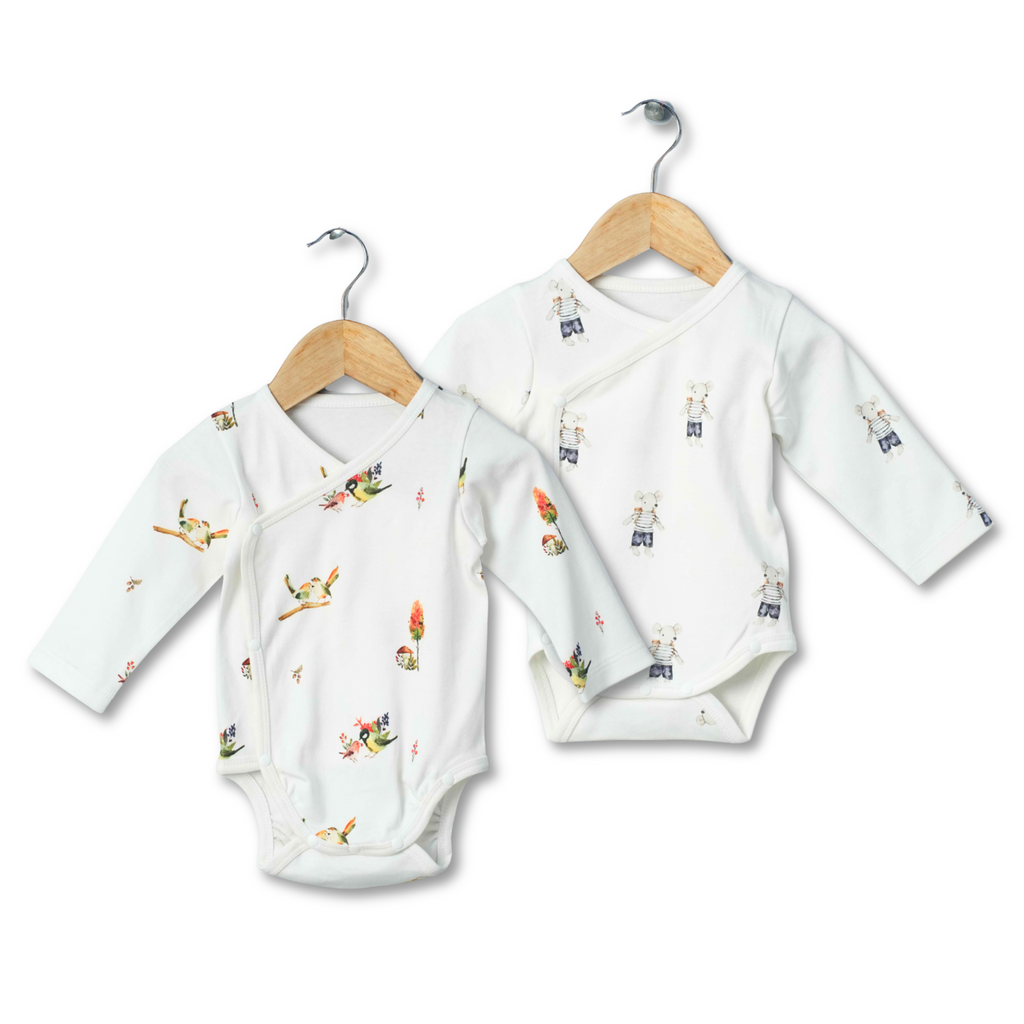 Organic Cotton Kimono Romper (Pack of 2)