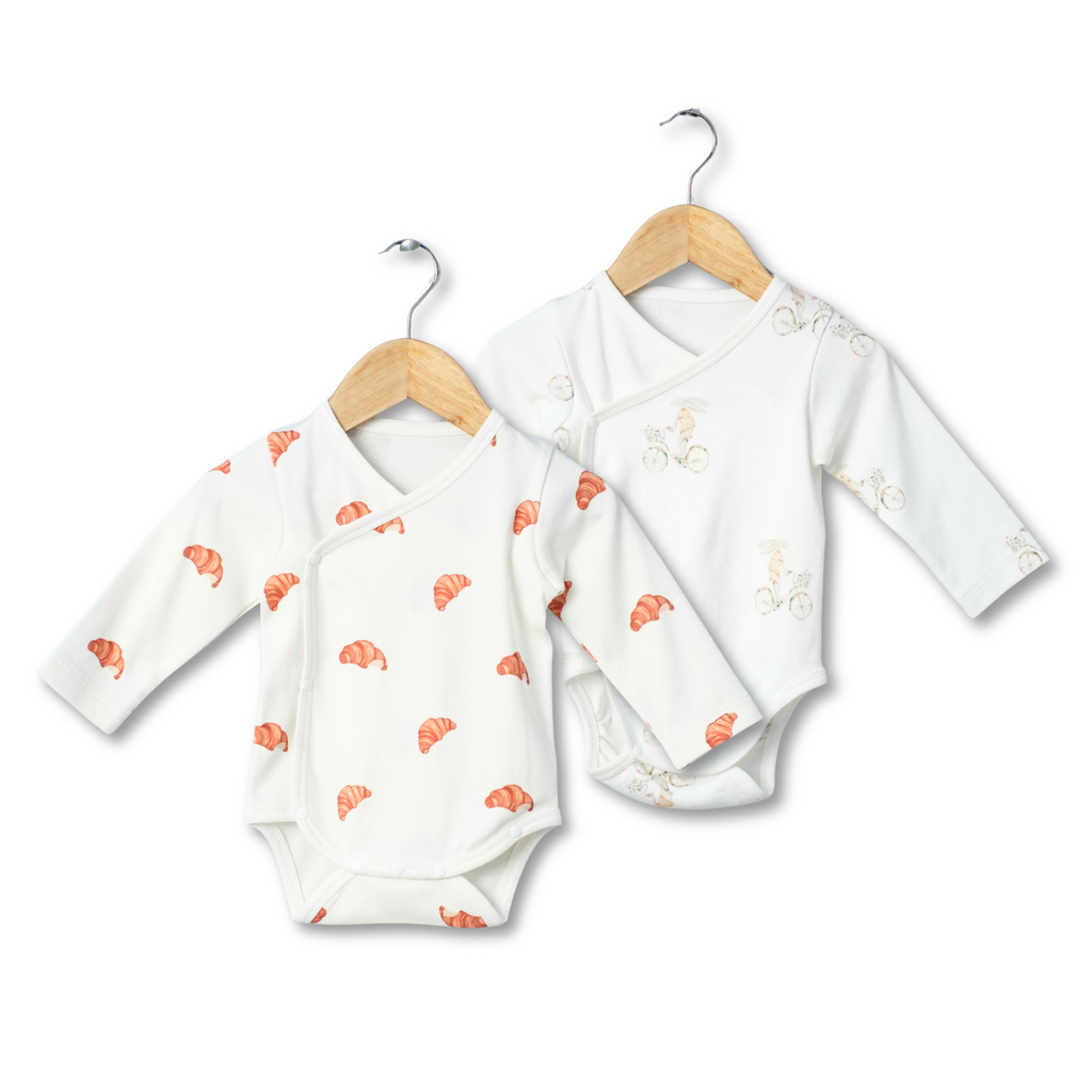 Organic Cotton Kimono Romper (Pack of 2)