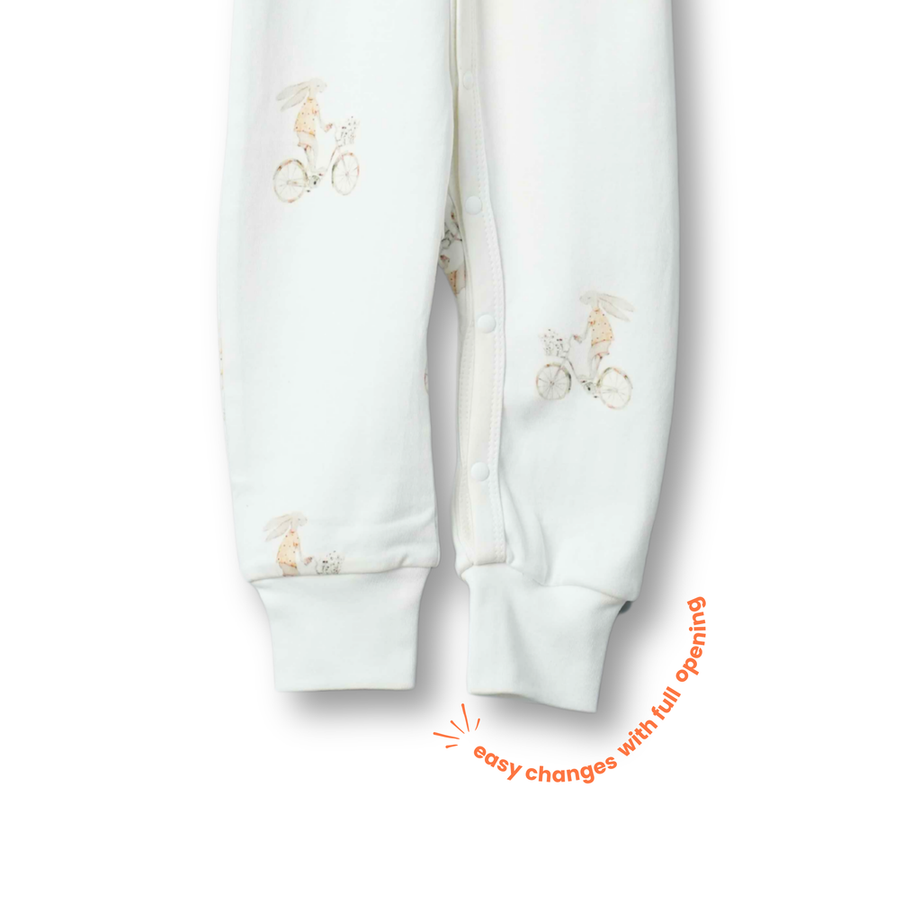Organic Cotton Classic Romper - Bunny Bloom