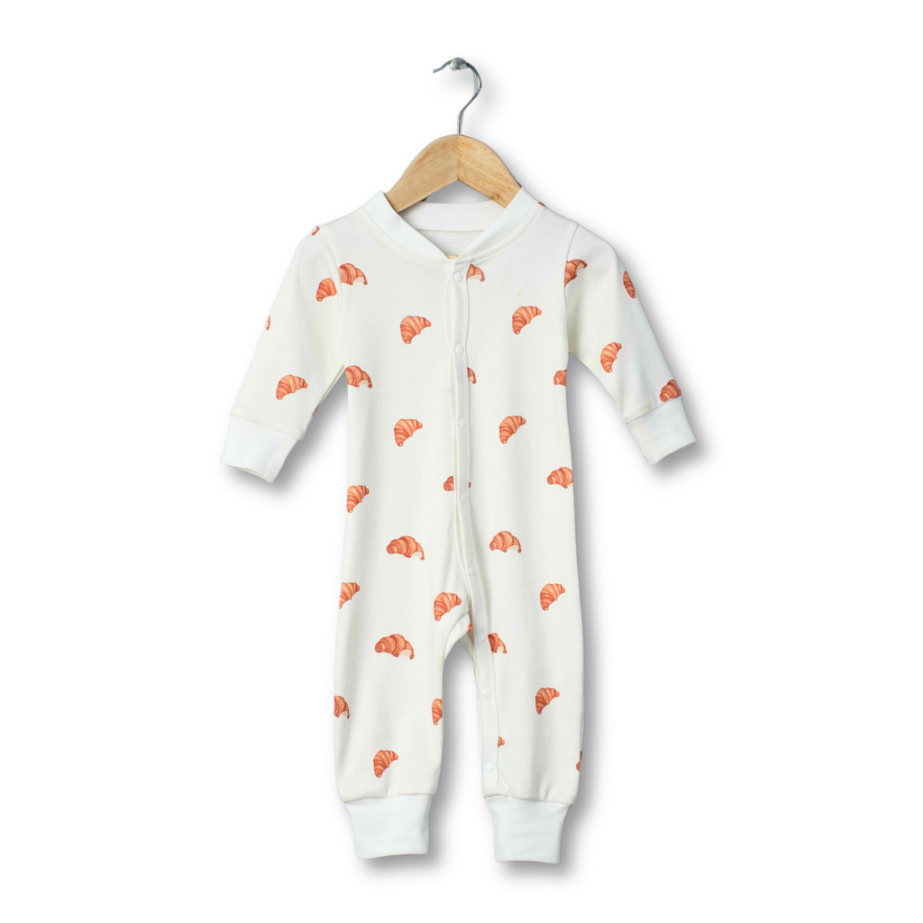Organic Cotton Classic Romper - Croissant Candy