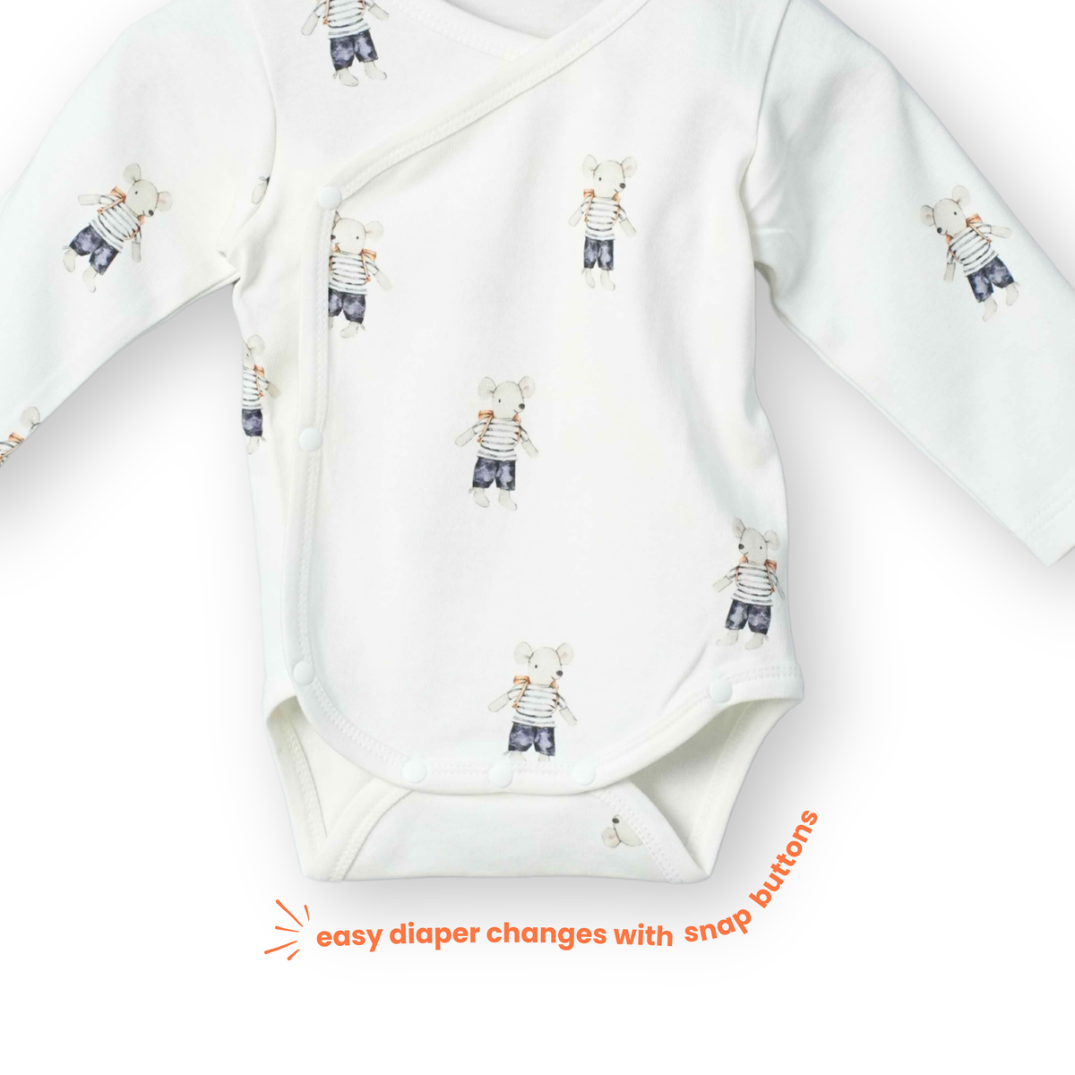Organic Cotton Kimono Romper - Ratatouille