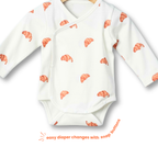Organic Cotton Kimono Romper - Croissant Candy