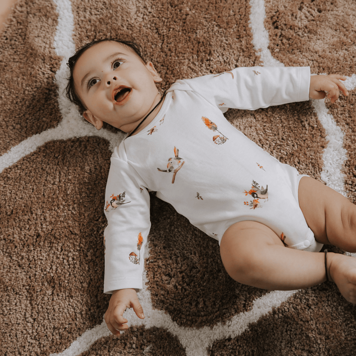 Organic Cotton Long Sleeve Bodysuit - Nature's Melody