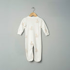 Organic Cotton Footed Onesie - Bunny Bloom