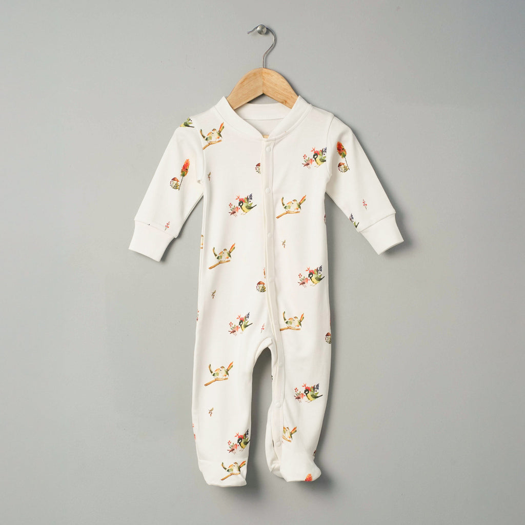 Organic Cotton Footed Onesie - Nature's Melody
