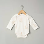 Organic Cotton Long Sleeve Bodysuit - Bunny Bloom