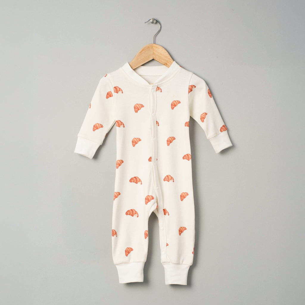 Organic Cotton Classic Romper - Croissant Candy