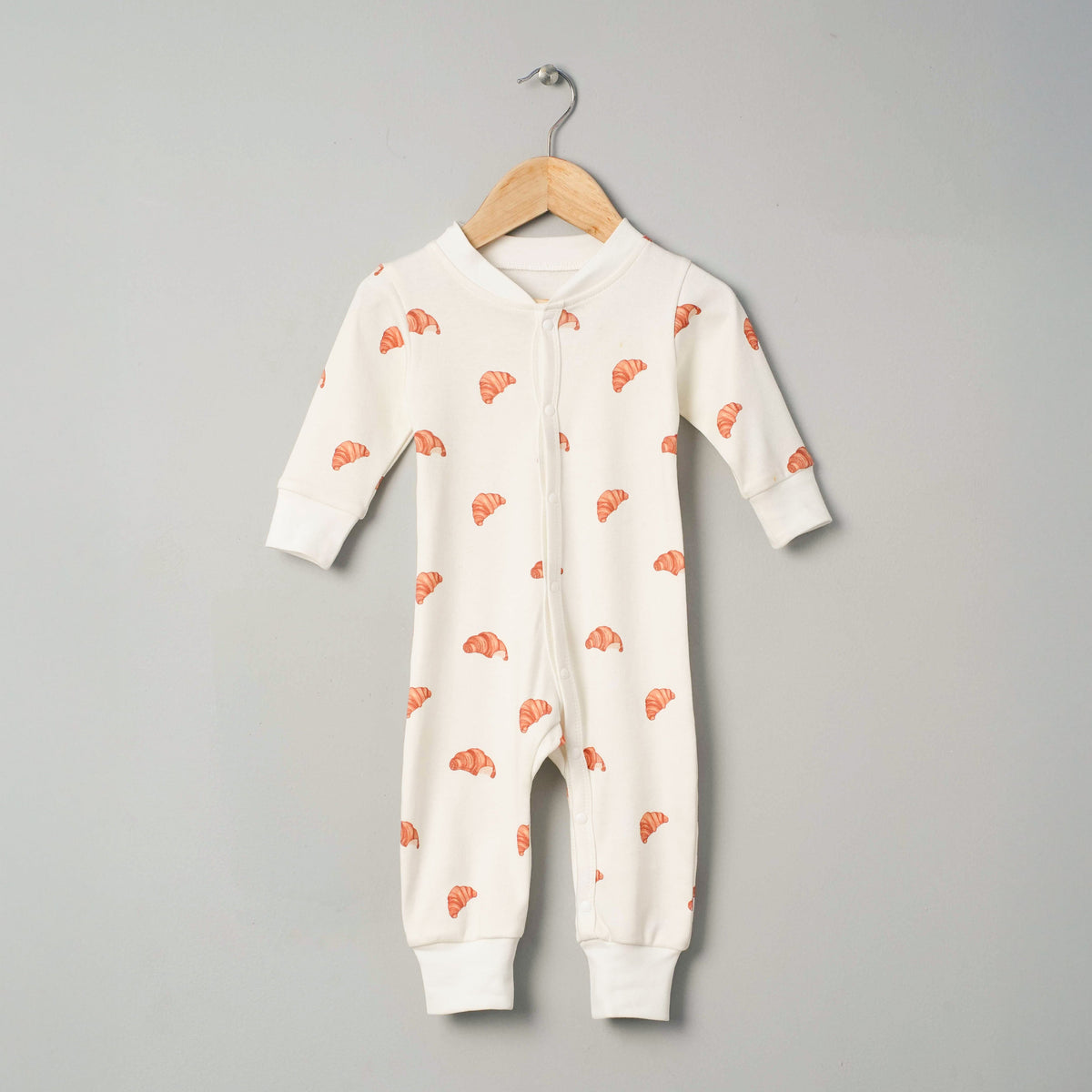 Organic Cotton Classic Romper - Croissant Candy