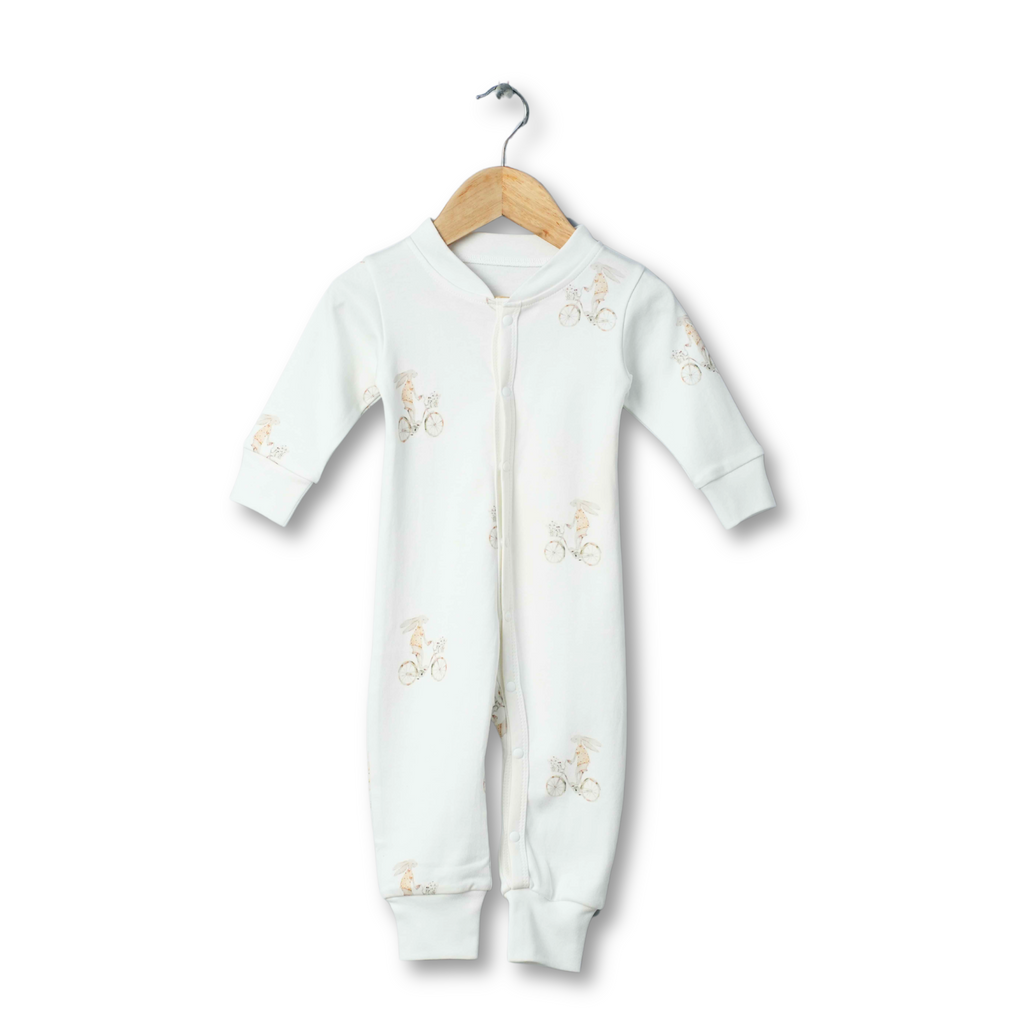 Organic Cotton Classic Romper - Bunny Bloom
