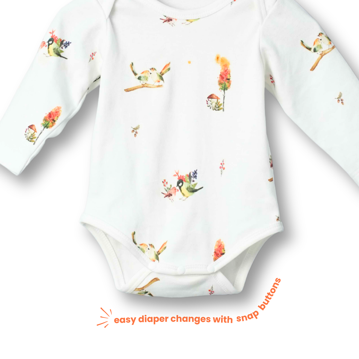 Organic Cotton Long Sleeve Bodysuit (Pack of 2)