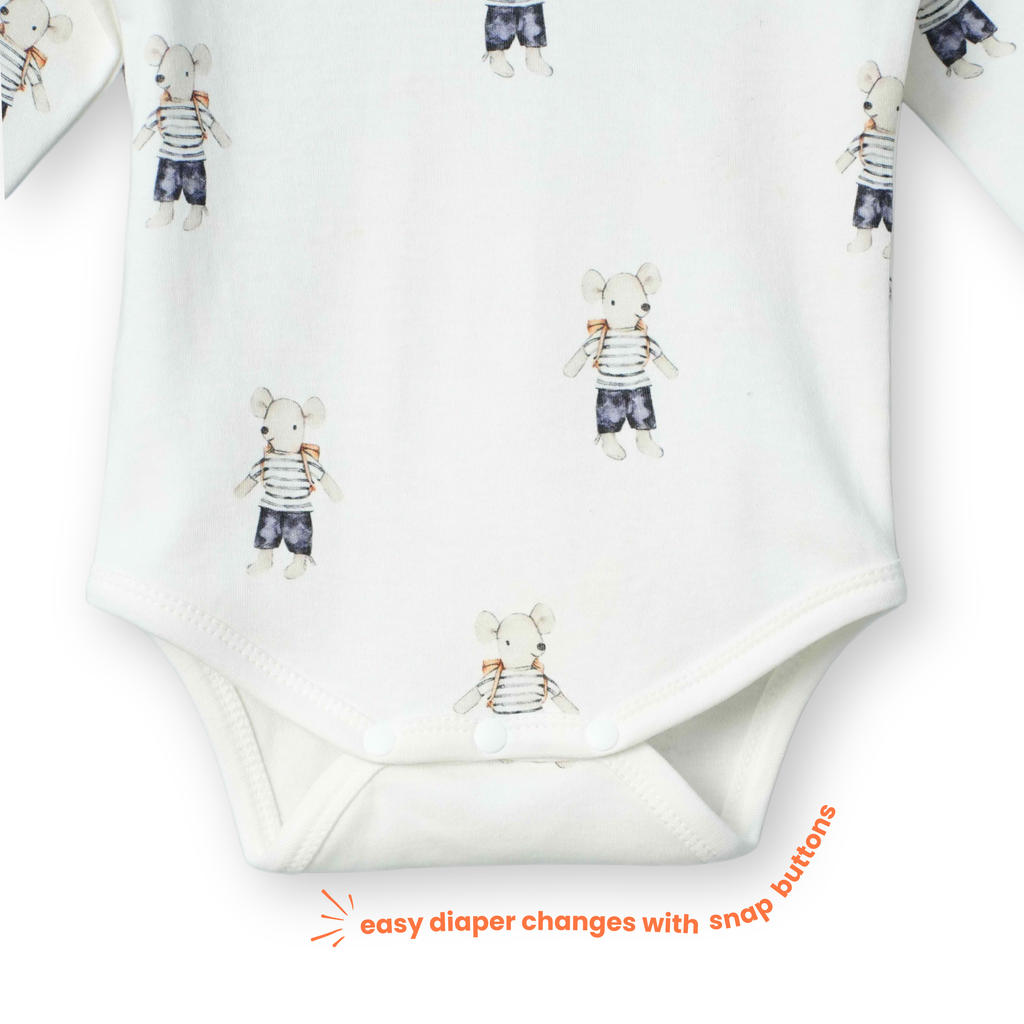 Organic Cotton Long Sleeve Bodysuit (Pack of 2)