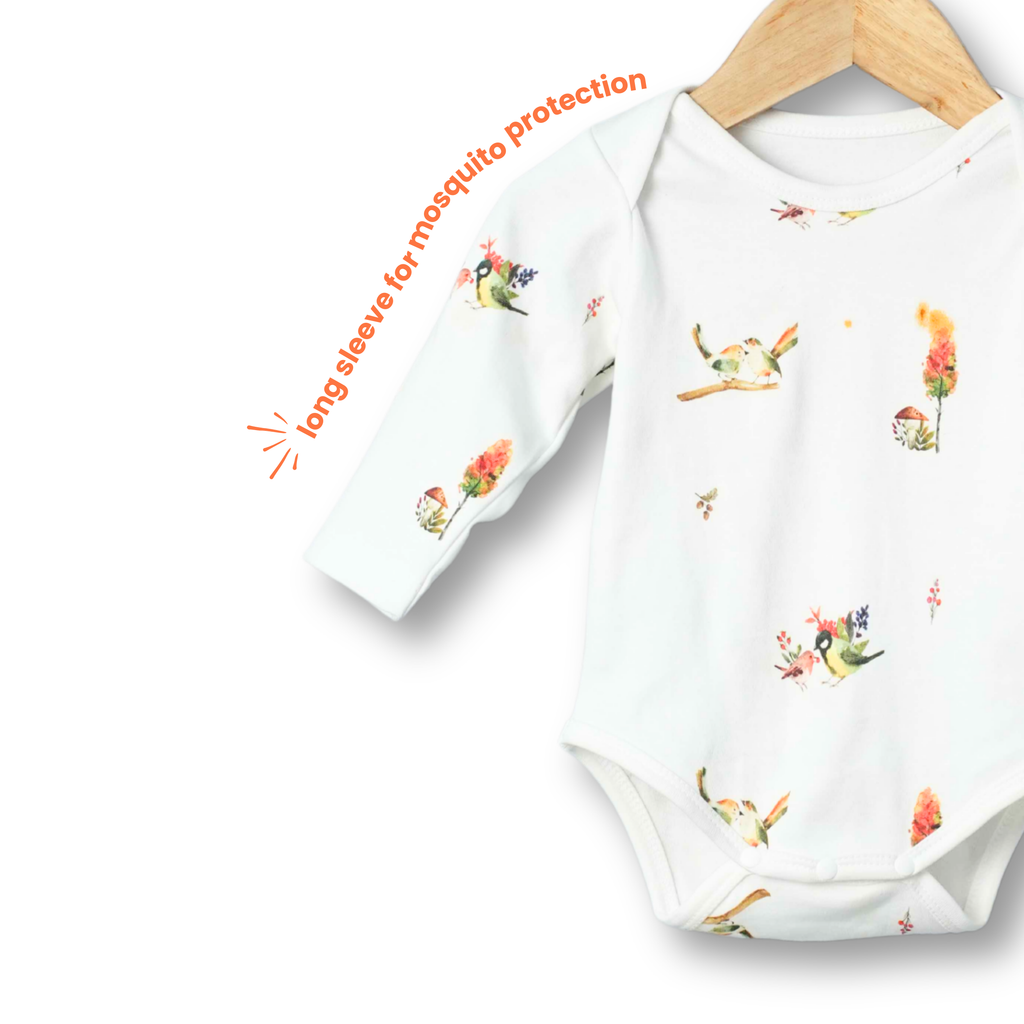 Organic Cotton Long Sleeve Bodysuit - Nature's Melody